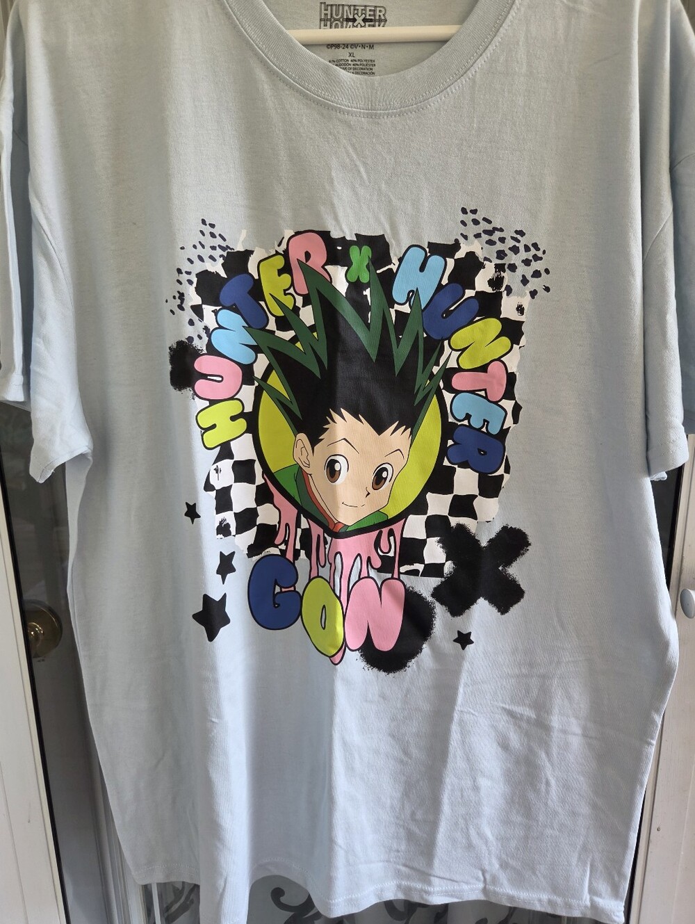 Hunter X Hunter Light Blue Graphic Tee. Sz XL Unisex Shirt